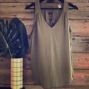 NWOT Old Navy Olive Green Blouse with Keyhole Back